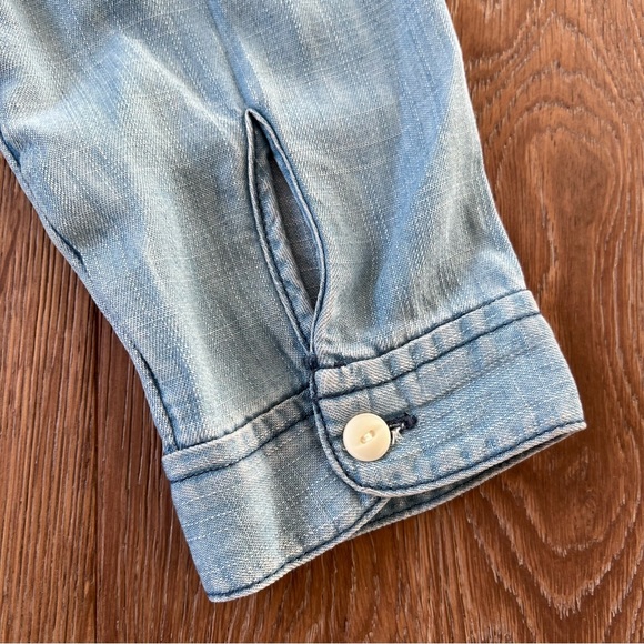 J Crew Drapey Chambray Shirt Dress Denim, XXS, B9841 - Picture 10 of 10